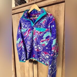 Patagonia Synchilla Snap-T fleece in Owl Harvest moon Pullover EUC vintage